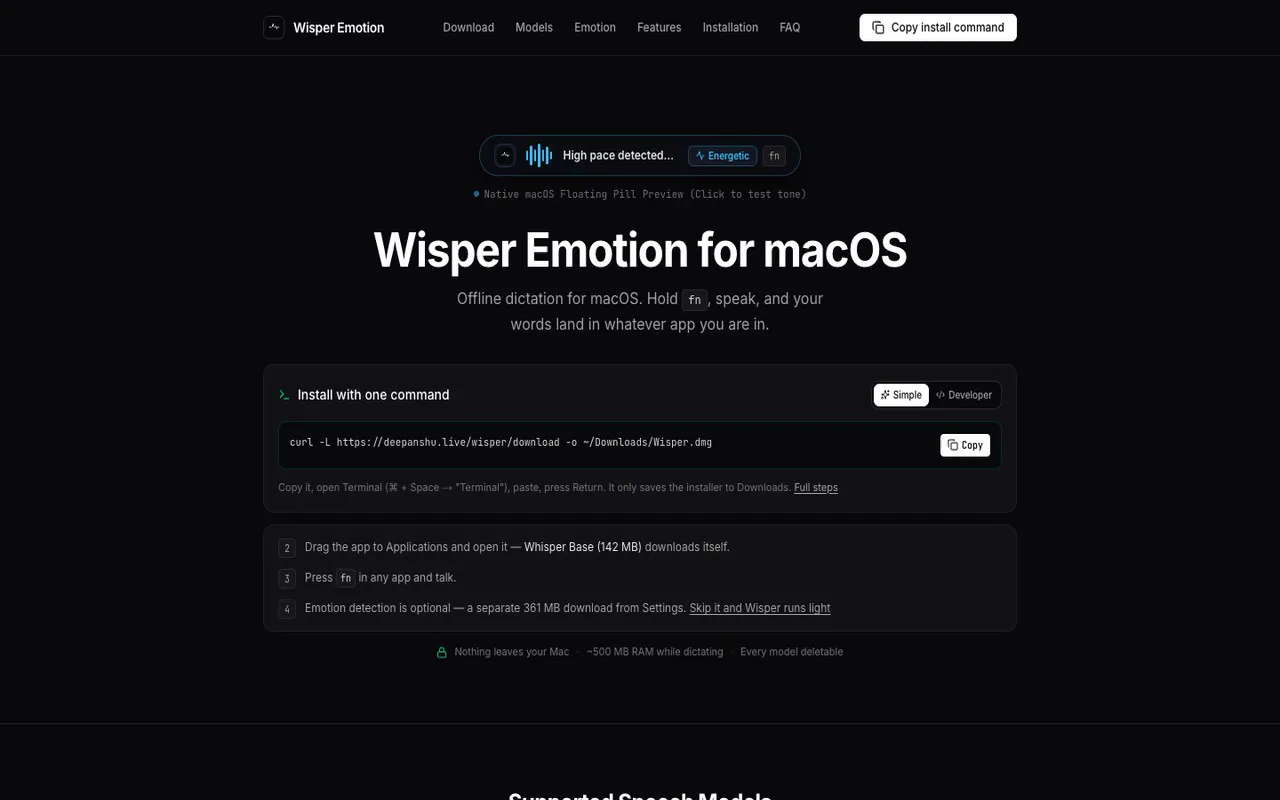 Wisper screenshot